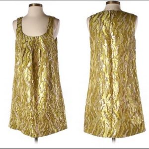 J.Crew Retro ✨ NYE Holiday Gold Metallic Dress